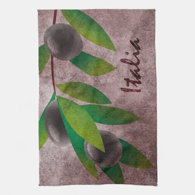 Italia Olives Towel (Vertical)