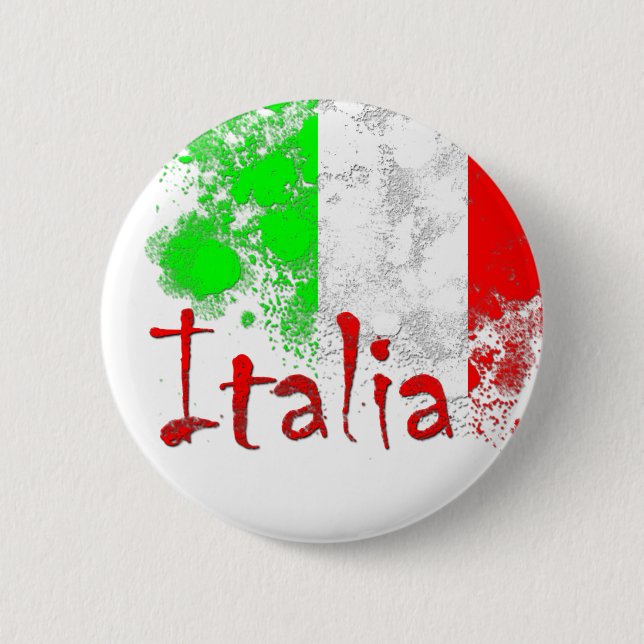 Italia Pinback Button (Front)