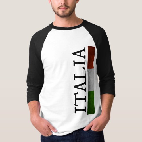 Italia Pride I Love Italy Tricolore Italian Flag T_Shirt