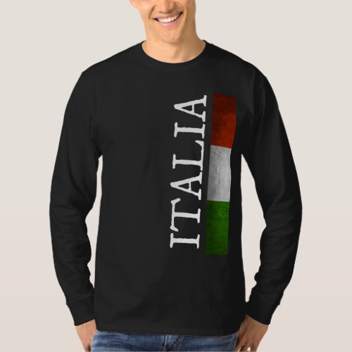 Italia Pride I Love Italy Tricolore Italian Flag T_Shirt