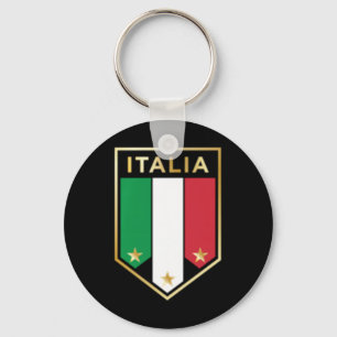 Italia Print - Proud Italian - Italian Soccer Jers Keychain