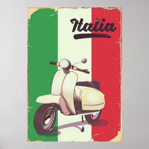Italia Scooter Vintage travel poster