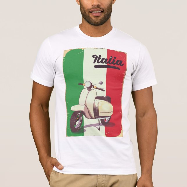 Italia Scooter Vintage travel poster T-Shirt (Front)