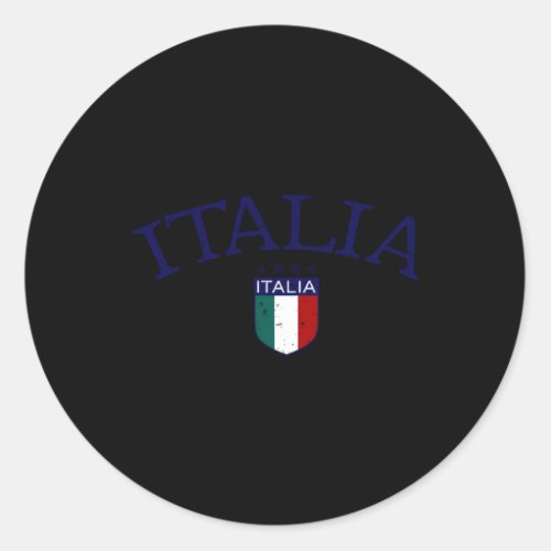 Italia Soccer Classic Round Sticker