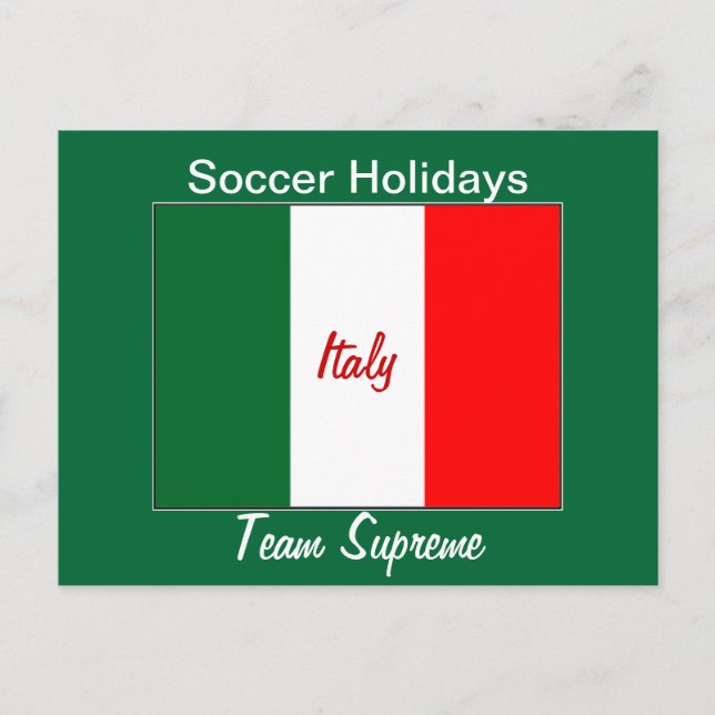 Italia soccer holidays holiday postcard (Front)