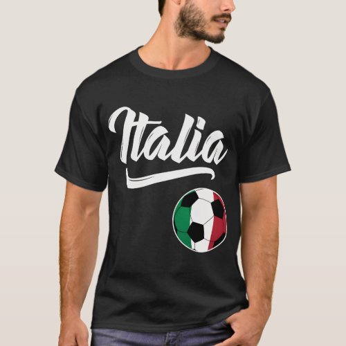 Italia Soccer Italy Flag Italian Football Italiano T_Shirt