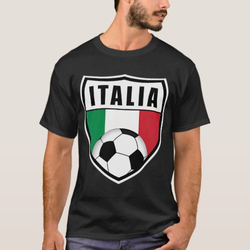 Italia Soccer Jersey Pocket Italian Flag T_Shirt