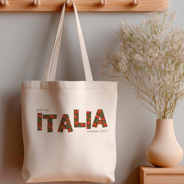 Italia Tomato Summer Girls Trip Tote Bag (Girls Trip Tote Bag)