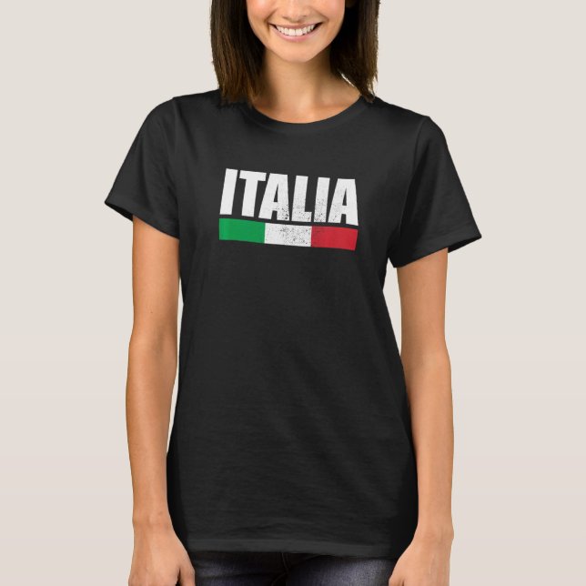 Italia Vintage Italian Flag Italy T-Shirt (Front)