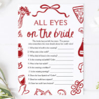 Italian All Eyes On The Bride Bridal Shower Game