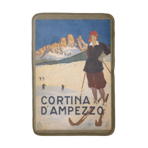 Italian Alps Vintage Travel Poster bath mats