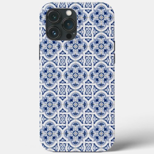 Italian Amalfi blue white tiles iPhone  iPad case