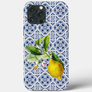 Italian Amalfi blue white tiles iPhone / iPad case