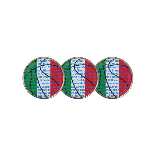 Italian American Basketball Players Golf Ball Marker (3 Up)