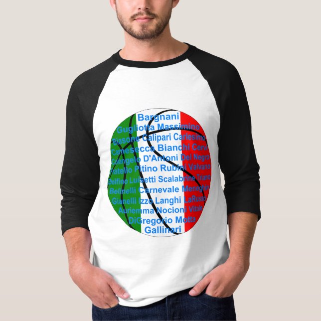 Italian American Basketball Players T-Shirt (Front)