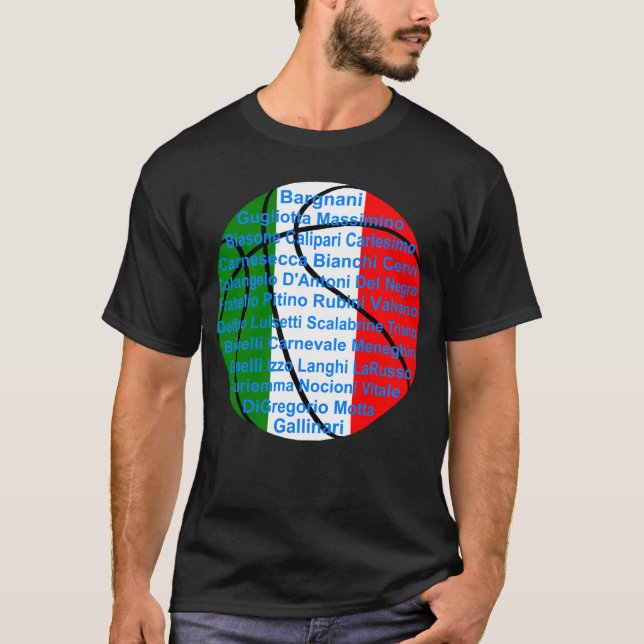 Italian American Basketball Players T-Shirt (Front)