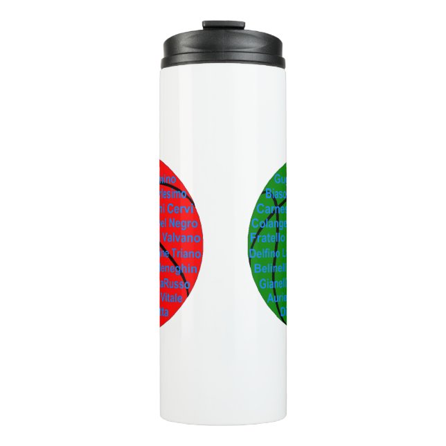 Italian American Basketball Players Thermal Tumbler (Front)
