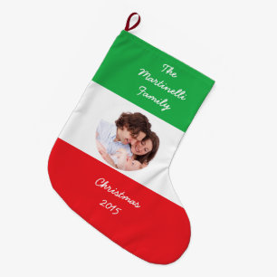 Italian-American Christmas Stocking with Photo