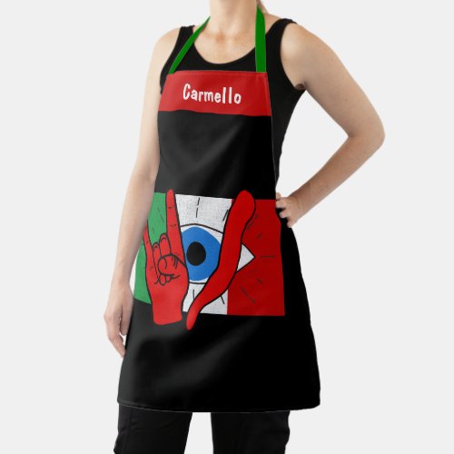 Italian American Evil Eye il Malocchio Maloik Malo Apron