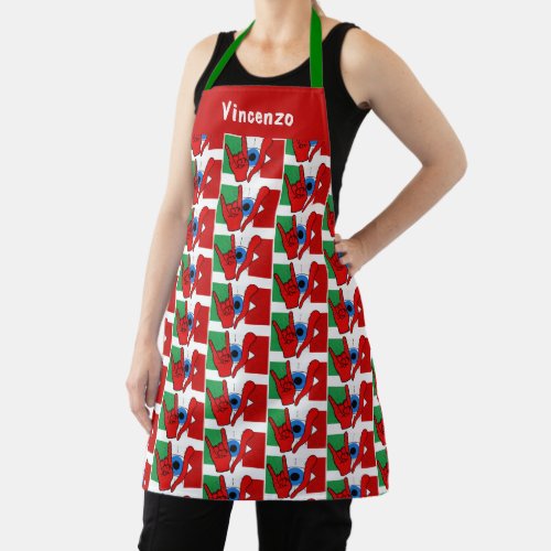 Italian American Evil Eye il Malocchio Maloik Malo Apron