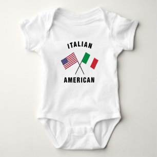 Italian American Flag Baby Bodysuit