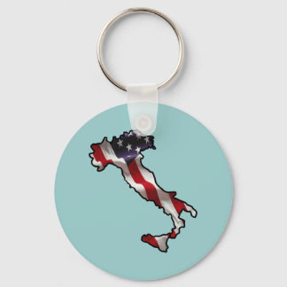 Italian American Flag Keychain