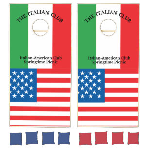 Italian-American Flag of Italy Cornhole Set