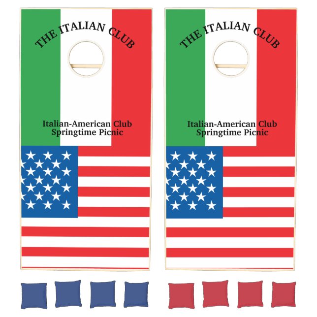 Italian-American Flag of Italy  Cornhole Set (Set)