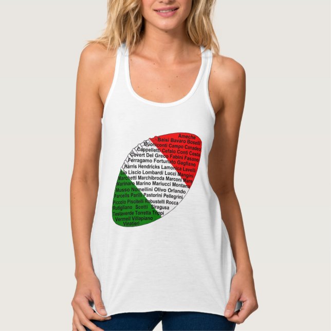 Italian American Football Players Tank Top (Front)