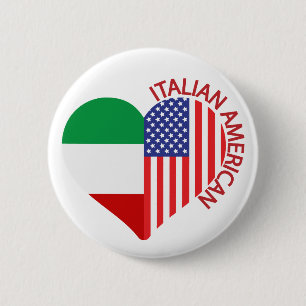 Italian American Italiano Americano Pride Button
