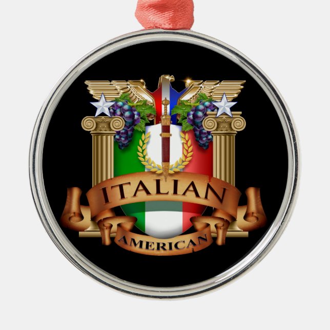 Italian American Metal Ornament (Front)