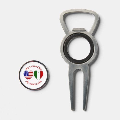 Italian American My Country My Heritage Divot Tool