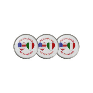 Italian American My Country My Heritage Golf Ball Marker
