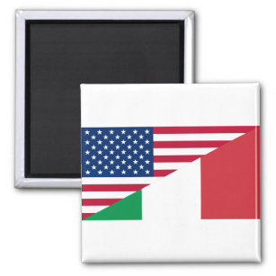 Italian American Pride US Italy Flag Magnet
