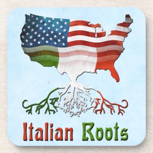 Italian American Roots Cork Coaster Set