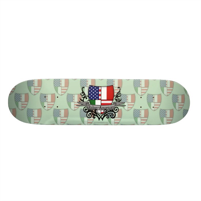 Italian American Shield Flag Skate Boards