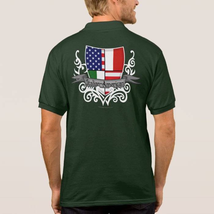 Italian American Shield Flag Tee Shirts