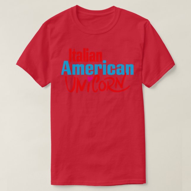 Italian American Unicorn 2 T-Shirt (Design Front)