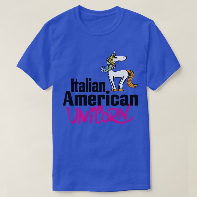 Italian American Unicorn 4 T-Shirt (Design Front)