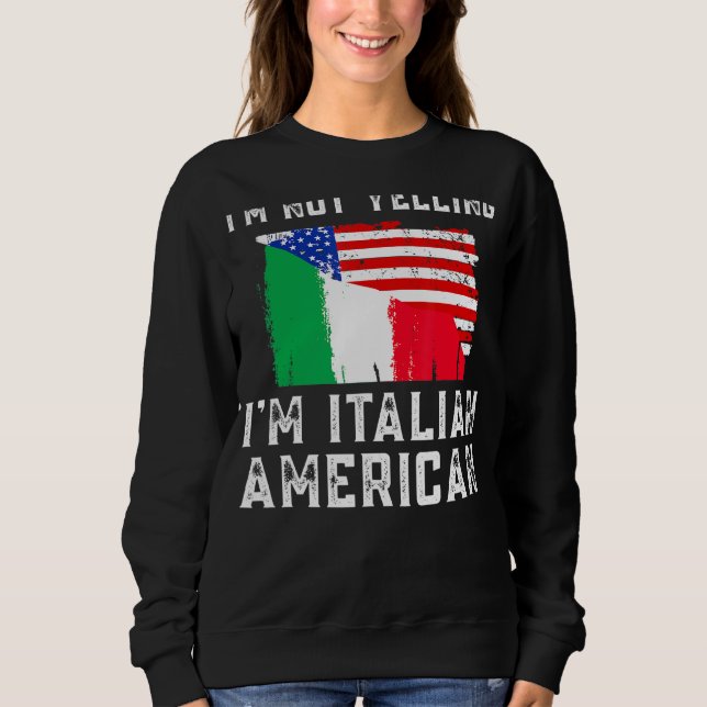 Italian And American Flag Apparel - Italians Desig Sweatshirt (Front)