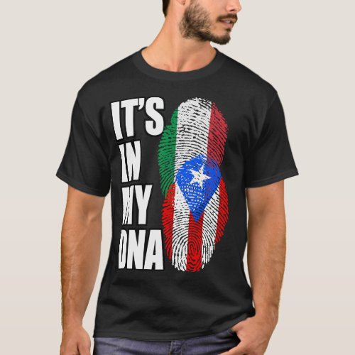Italian And Puerto Rican Mix DNA Heritage T_Shirt