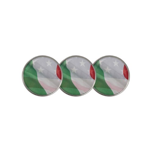 Italian and USA flags Golf Ball Marker