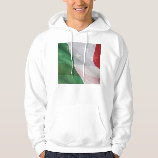 Italian and USA flags Hoodie (Front)