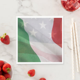Italian and USA flags Napkins