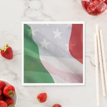 Italian And Usa Flags Napkins by alicing at Zazzle