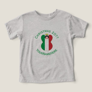 Italian Angel Christmas Flag Personalized Women's  Toddler T-shirt