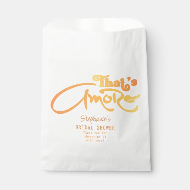 Italian Aperol Cocktail That's Amore Bridal Shower Favor Bag (Front)