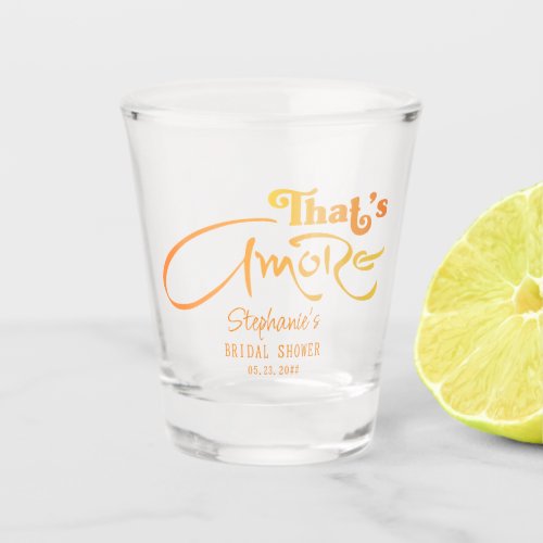 Italian Aperol Cocktail Thats Amore Bridal Shower Shot Glass