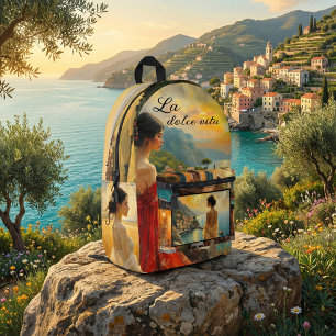 Italian Art Romantic Feminine Printed Backpack
