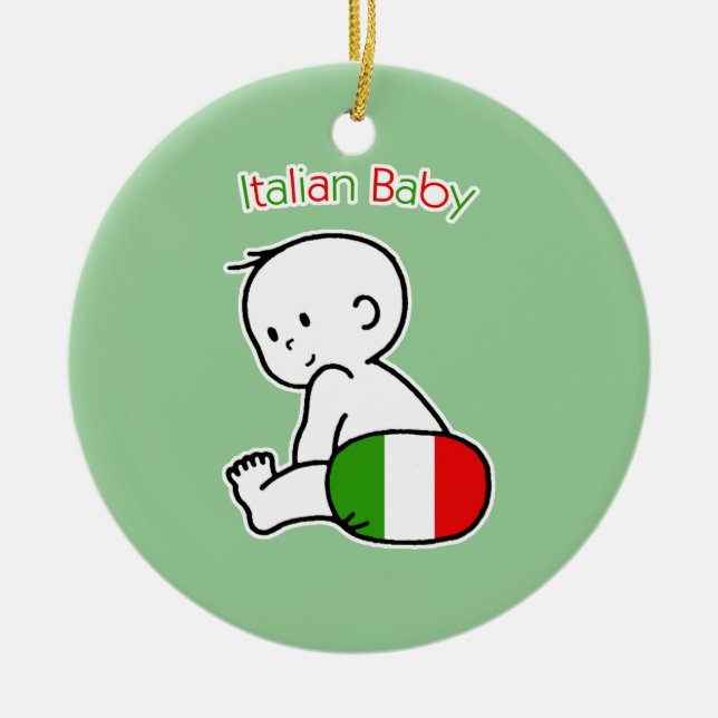 Italian Baby Ceramic Ornament (Front)